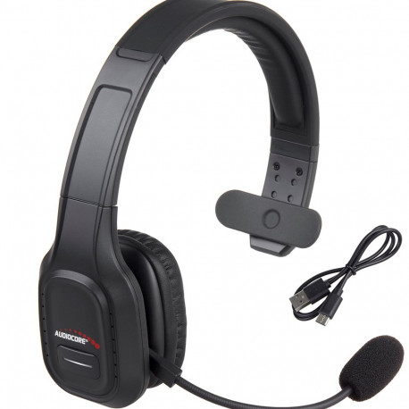 Audiocore 74452 Bluetooth Headset Headphone Noise Reuction Microphone Call CenterGoogle Siri Office 