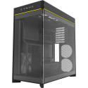 Montech HS02, tower case black, tempered glass x 2