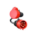 Adapter für Gemini flex 11 kW, CEE rot Drehstrom 16A > CEE rot 32A (schwarz, 30cm)