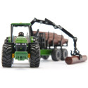 SIKU FARMER tractor with forest trailer, model vehicle