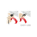 EASY-USB 2.0 Kabel, USB-A Stecker 90° > Micro-USB Stecker (schwarz, 5 Meter, rechts / links abgewink