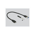 väline korpus M.2 Key B 42mm SSD > USB 3.0 Micro-B pesa krüpteerimisfunktsiooniga, hall/must