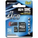 карта памяти microSD 4GB + SD адаптер + USB адаптер