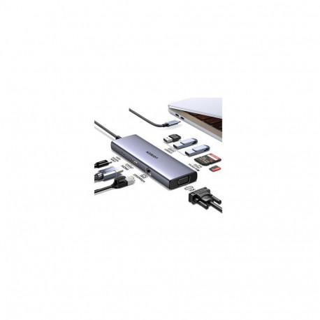 Ugreen Revodok USB-C 6-IN-1 Hub met 4K HDMI USB Type-C 10000 Mbit/s