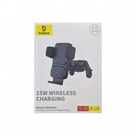 Baseus Wisdom induction charger car phone holder for sticky note black (CGZX000001)