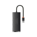 Hub USB-A 4xUSB 3.0 pordid 25 cm, must