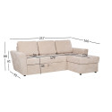 Corner sofa bed INGA beige
