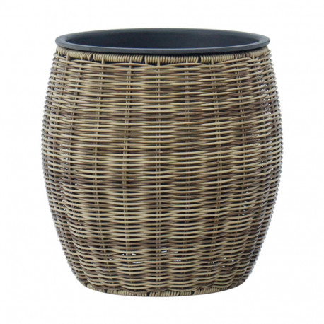 Lillepott WICKER D30xH30cm, helepruun