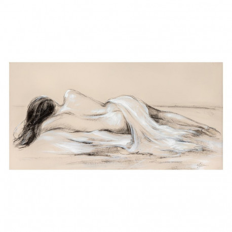 Oil painting 60x120cm, a resting beauty