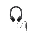 Dell Pro juhtmega on-ear peakomplekt WH5024 integreeritud mikrofon USB Type-A ANC must