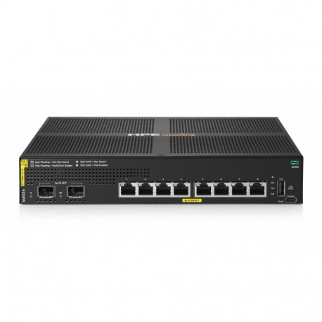 The Aruba 6000 8G Class4 PoE 2SFP 67W (S4R23A) is an entry-level, enterprise-grade 