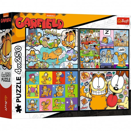 TREFL GARFIELD puzzle set, 4x250 pcs