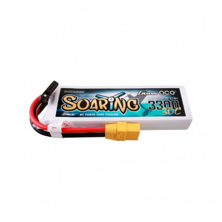 Gens ace G-Tech Soaring 3300mAh 11.1V 30C 3S1P Lipo Battery Pack with XT90 plug