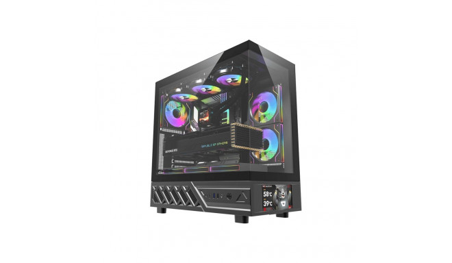 DarkFlash DS950V computer case with display (black) + 6 fans