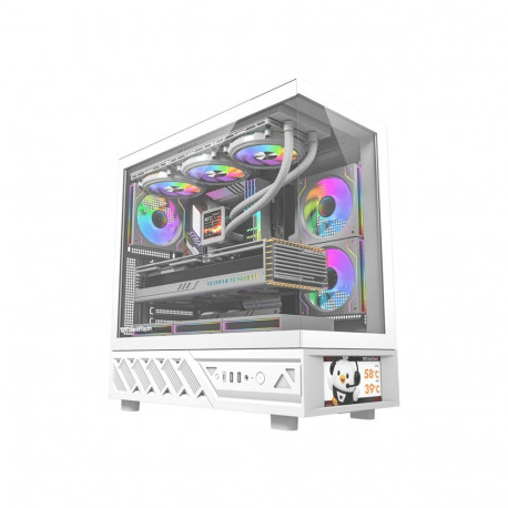 DarkFlash DS950V computer case with display (white) + 6 fans