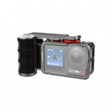 Metal protective case with Puluz handle for DJI Osmo Action 5 Pro / Action 4 / Action 3