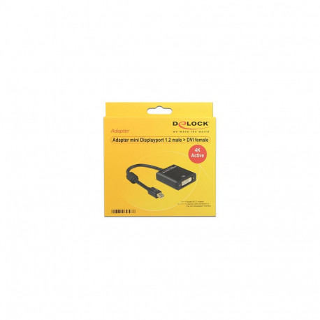 "Adapter mini DisplayPort 1.2 Stecker > DVI Buchse 4K Aktiv schwarz"