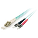 "Equip LWL Patchkabel LC->ST 10.00m Multimode Duplex OM3 turq Polybeutel"