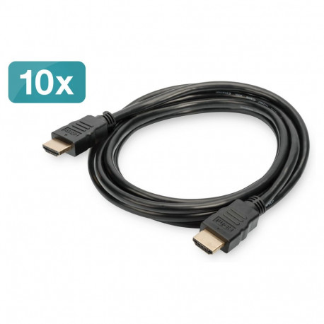 "DIGITUS HDMI Kabel Ethernet 4K UHD St./St. 10 Stück 3m"