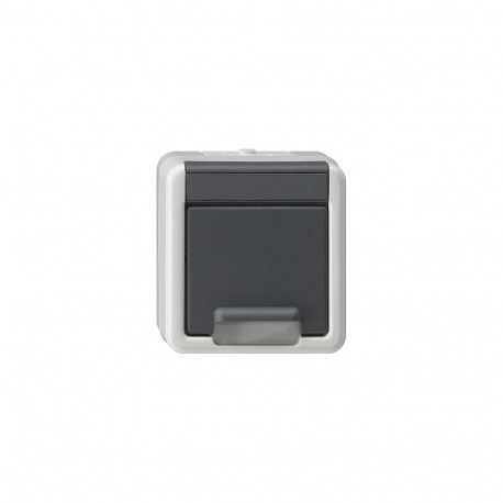 Gira 441430 hall pindpaigaldatav niiskuskindel klappkaanega Schuko pistikupesa SafetyPlus