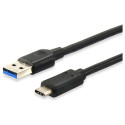 Equip USB-A 3.2 -> C St/St 0.50m 3A/20V must kaabel
