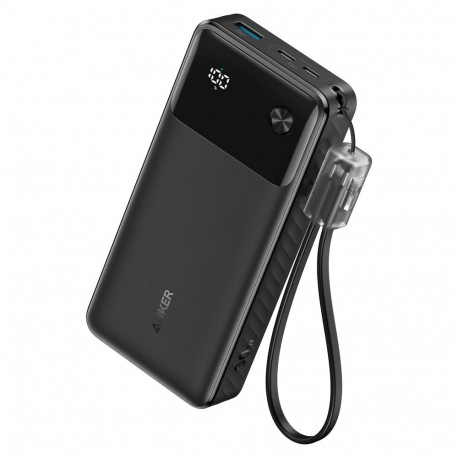 Anker akupank 20.000 mAh 30W 1x USB-A 2 x USB-C koos USB-C kaabliga, must