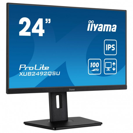 "61cm/24"" (2560x1440) iiyama ProLite XUB2492QSU-B1 16:9 WQHD IPS 0,5ms 100Hz HDMI DP USB Speaker Pi
