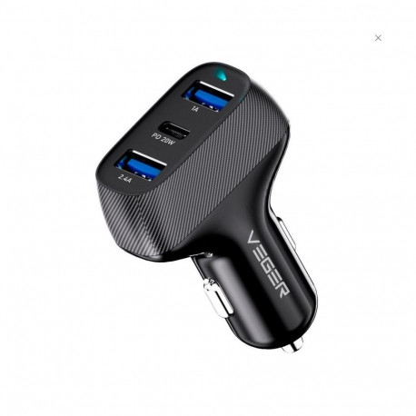 Veger CC271 Rigorous PD37W (2A1C) carcharger Black