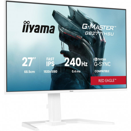 Iiyama G-MASTER GB2771HSU-W1 (68.6 cm (27 inches), white (matt), FullHD, Fast-IPS, HDMI, DP, G-Sync 