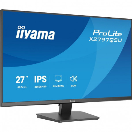 Iiyama ProLite X2797QSU-B1 (68.5 cm (27 inches), black (matt), QHD, IPS, HDMI, DP, USB hub, speakers