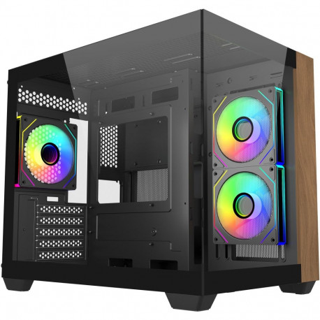 Elite 481 Wood (schwarz/holz, Tempered Glass x 2)