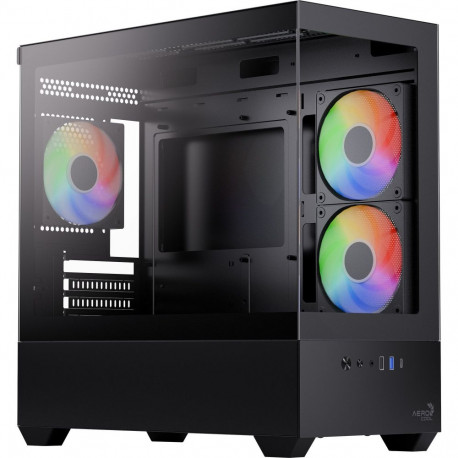 arvutikorpus P300D-G-BK-v1 karastatud klaasid x2, must