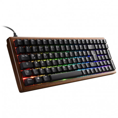 Sharkoon SKILLER SGK50 S2 Wood PBT (wood/black, UK layout, Gateron G Pro 3.0 Yellow)