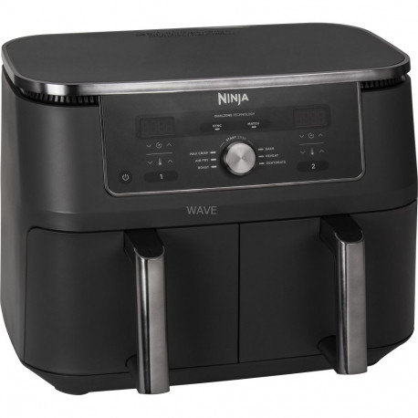 Ninja MAX 6-in-1 Dual Zone Hot Air Fryer DZ400EU (gray, 2,470 watts, 2 baskets 4.75 liters each)