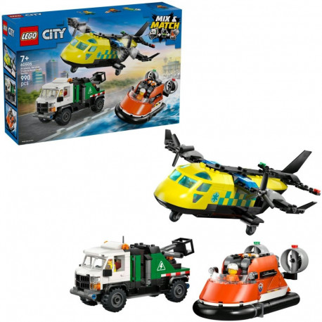 60505 City Kombinationsset mit Flugzeug, Wartungsfahrzeug und Luftkissenboot