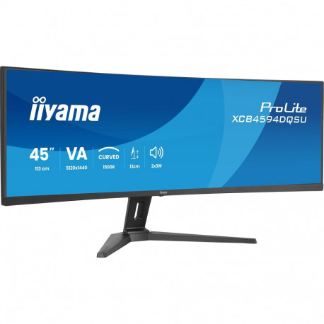 Iiyama ProLite XCB4594DQSU-B1 (113 cm (44.5 inches), black (matt), DQHD, VA, curved, HDMI, DP, USB-C