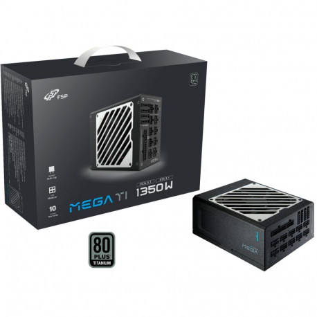 MEGA TI toiteplokk 1350W 2x 12-Pin High Power GPU 6x PCIe kaablihaldus, must
