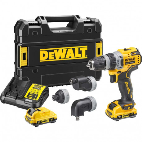 Dewalt cordless drill/screwdriver DCD703L2T, 12 volts (yellow/black, 2x Li-Ion XR battery 3Ah, 4 int