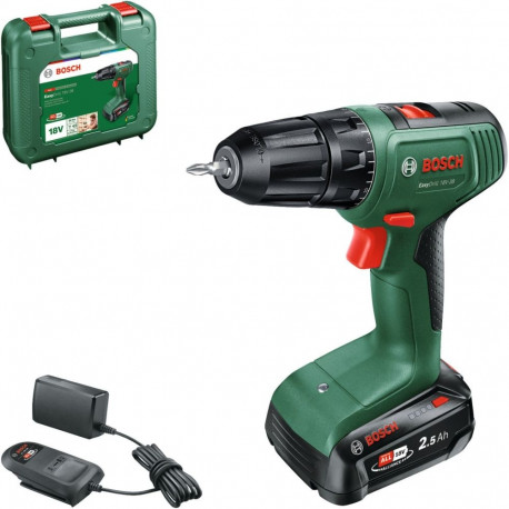 Bosch Powertools cordless drill/driver EasyDrill 18V-38 (green/black, Li-ion battery 2.5Ah, case, PO