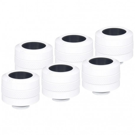 Alphacool Eiszapfen PRO 16mm HardTube Fitting G1/4 - White (set of 6)