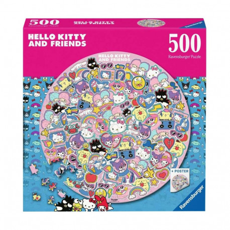 Ravensburger round puzzle - Hello Kitty and Friends 500 pieces