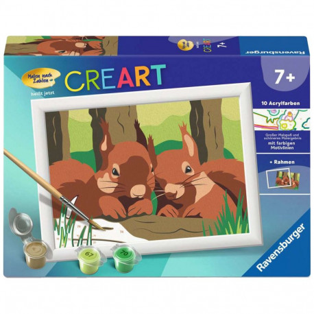 Ravensburger CreArt - Cuddling Squirrels, painting