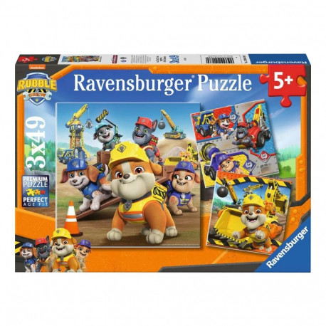 Kinderpuzzle Rubble & Crew Arbeitsfahrzeuge (3x 49 Teile)