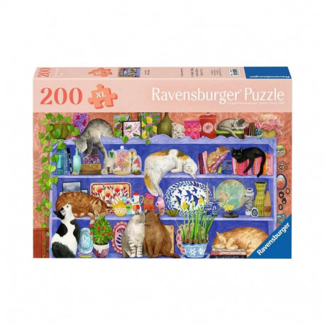 Ravensburger Feel Well & Puzzle - Cats on the Shelf 200 pieces