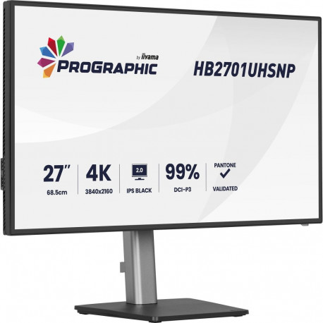 iiyama ProGraphic HB2701UHSNP-B1, LED monitor - 27 - black (matt), UltraHD/4K, IPS, HDMI, DP, USB-C,