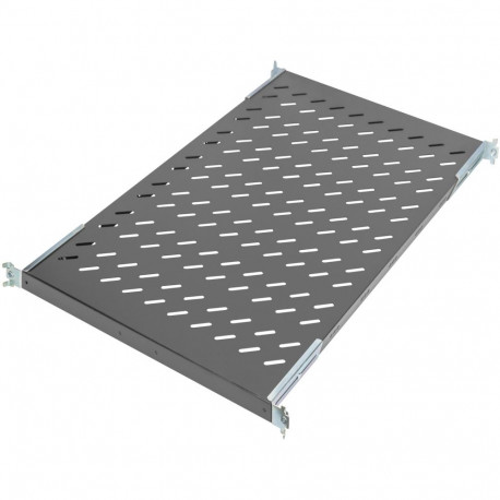 Fachboden zum Festeinbau in 483 mm (19")-Schränke (schwarz, 1 Höheneinheit)
