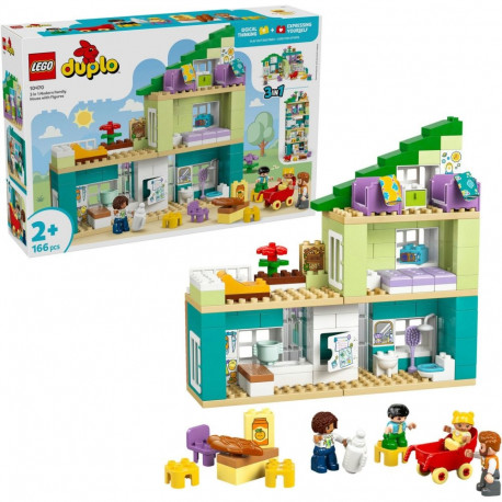 LEGO 10470 DUPLO Town Modern Family House with Figures - 3-in-1 Set, Construction Toy
