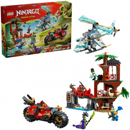 Ninjago mängukomplekt 71857 vastasseis puumaja juures ninja-rattaga