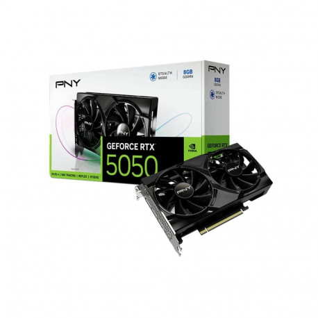 PNY GeForce RTX 5050 Dual Fan, graphics card DLSS 4, 3x DisplayPort, 1x HDMI 2.1