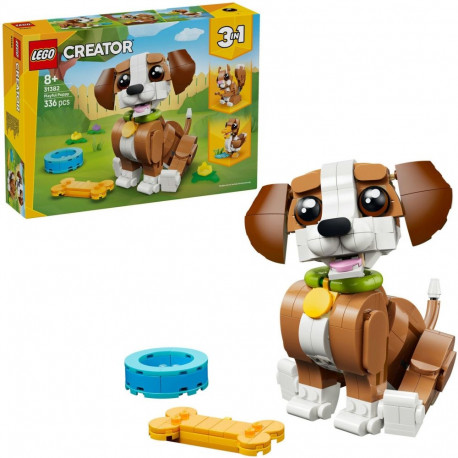 LEGO 31382 Creator 3-in-1 Cute Animals: Playful Puppy, Construction Toy